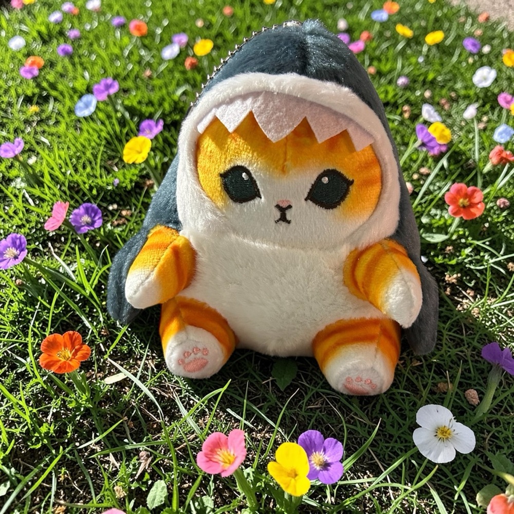 Kawaii Shark Cat Plush Keychain Inspired Mini Plush Cute